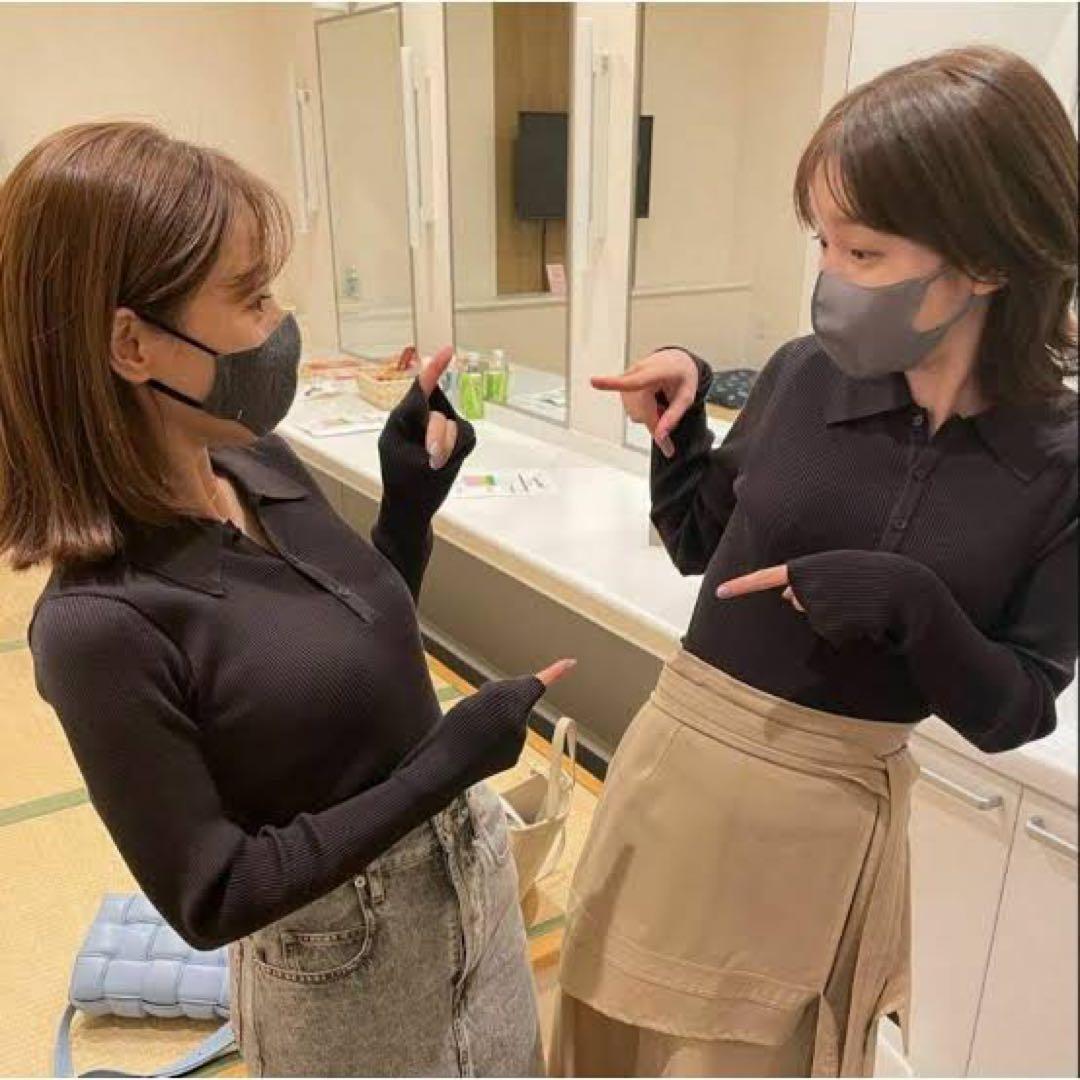 AURALEE オーラリー コットンリブニットポロ プルオーバー