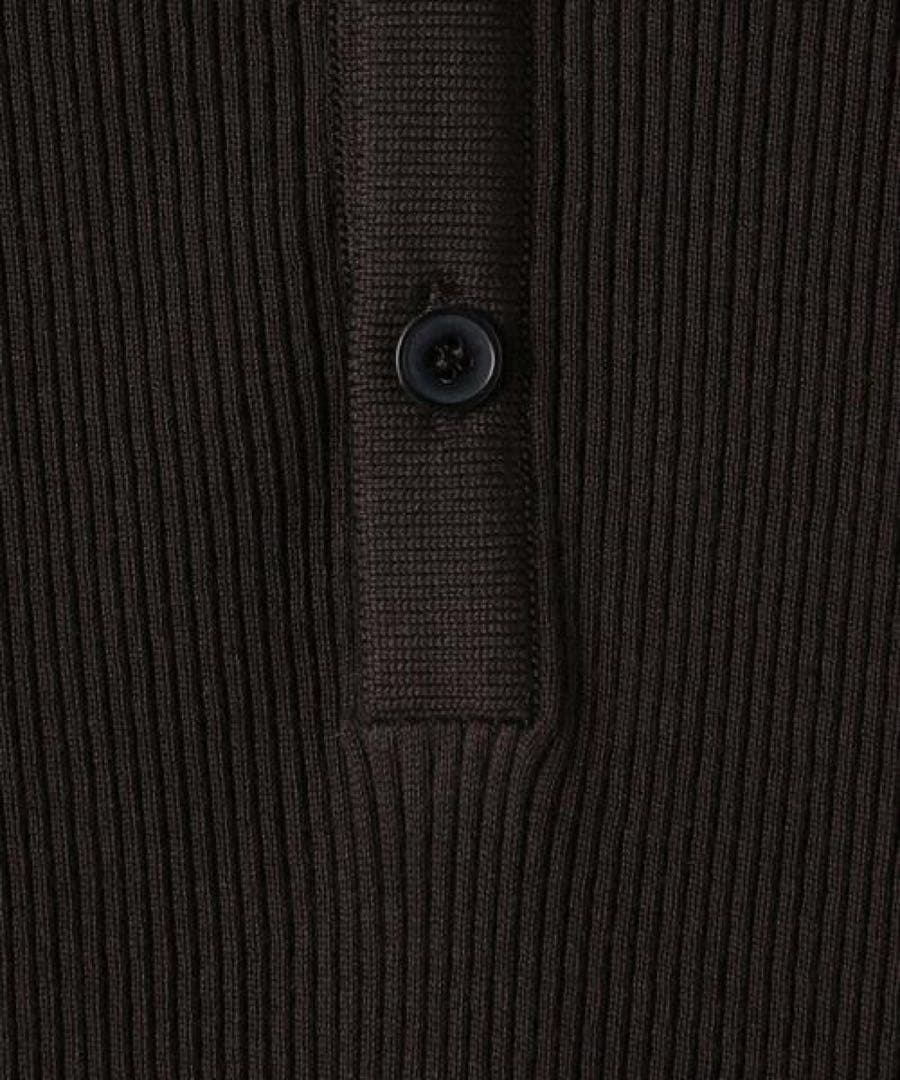 AURALEE オーラリー コットンリブニットポロ プルオーバー