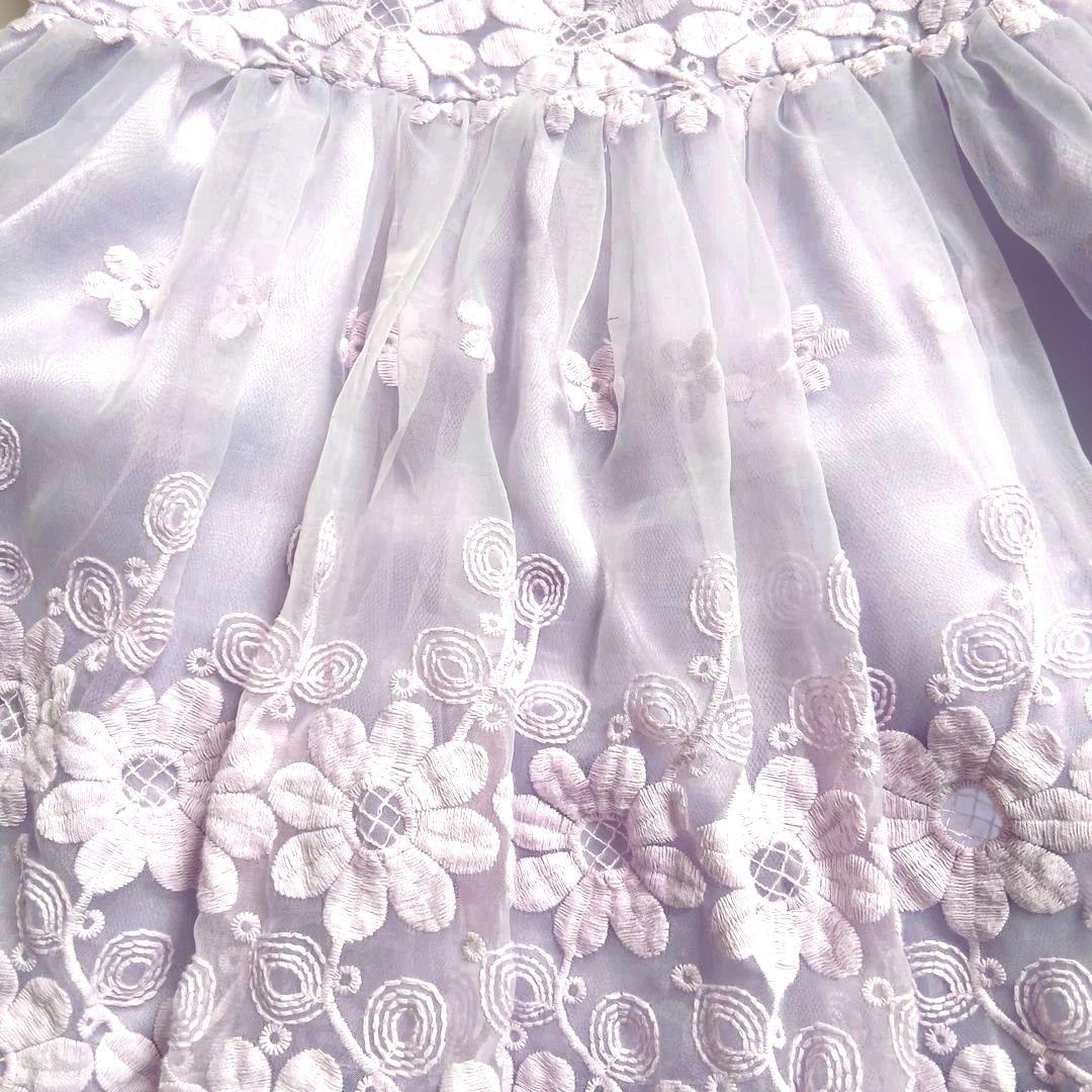 any FAM エニィファム フォーマル ドレス ワンピース 花柄 刺繍 レース