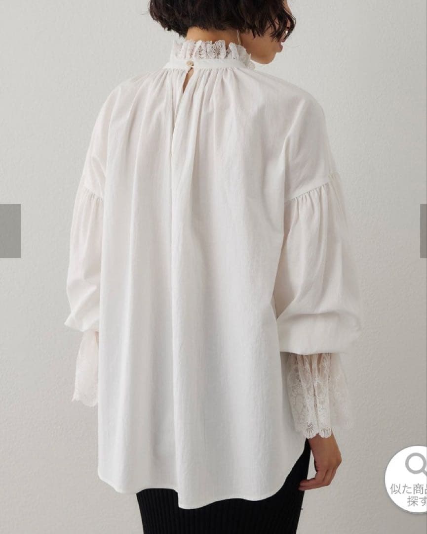 タグ付新品☆ウィムガゼット☆レースギャザーブラウス
