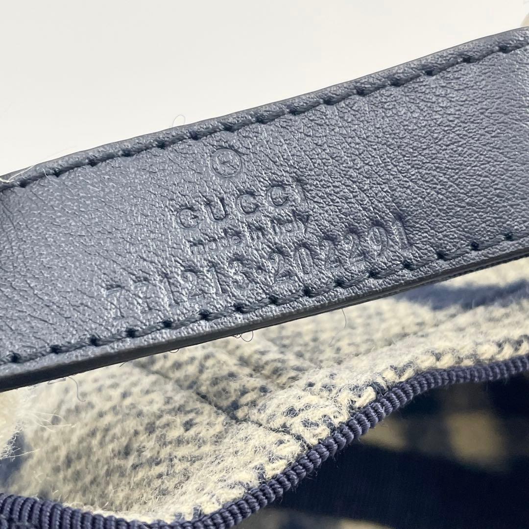 【✨未使用級】 グッチ ベースボールキャップ ジャンボGG コットン レザー