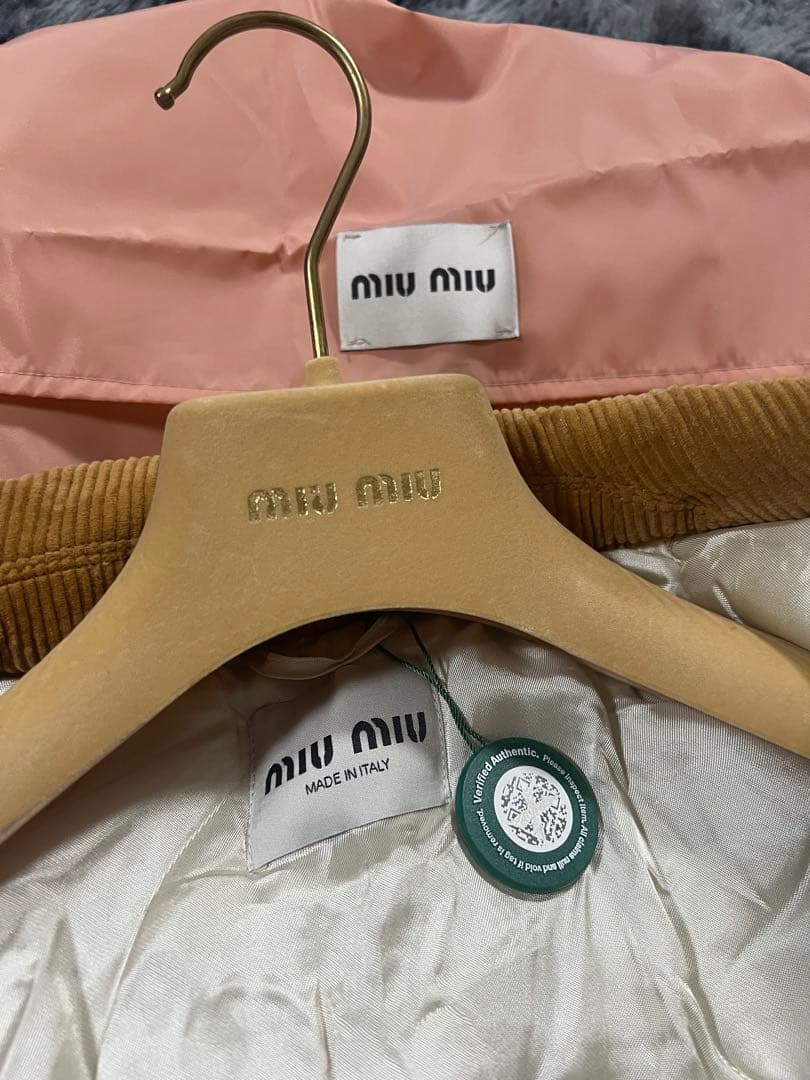 24AW Miu Miu ベルベットデニムジャケット