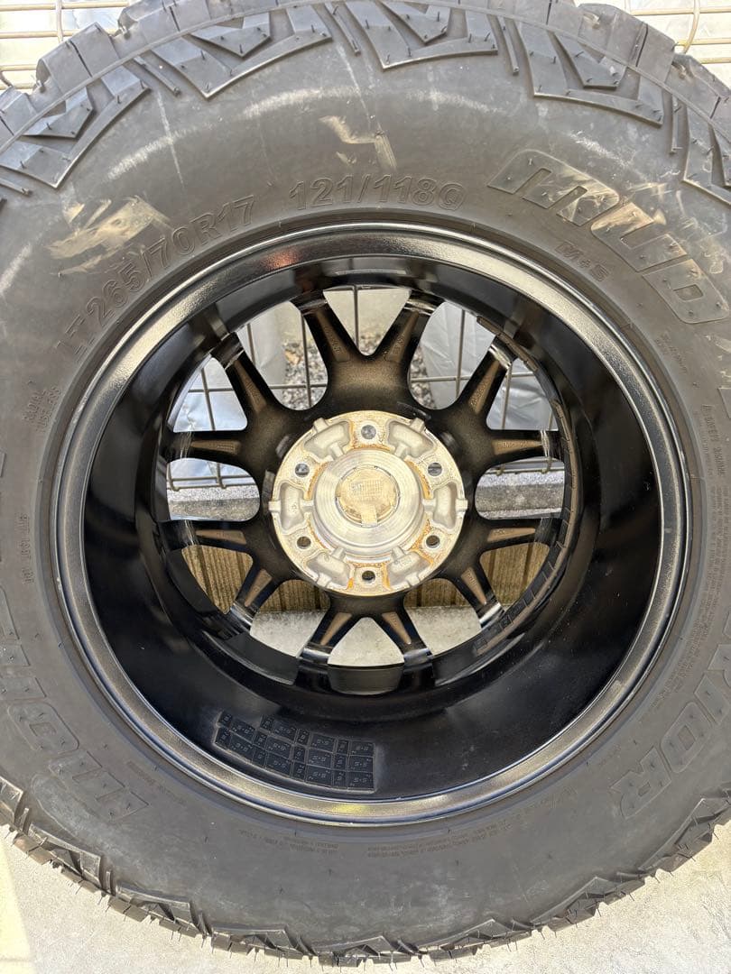 265.70.17 8j 、（MT） タイヤホイール4本セット。