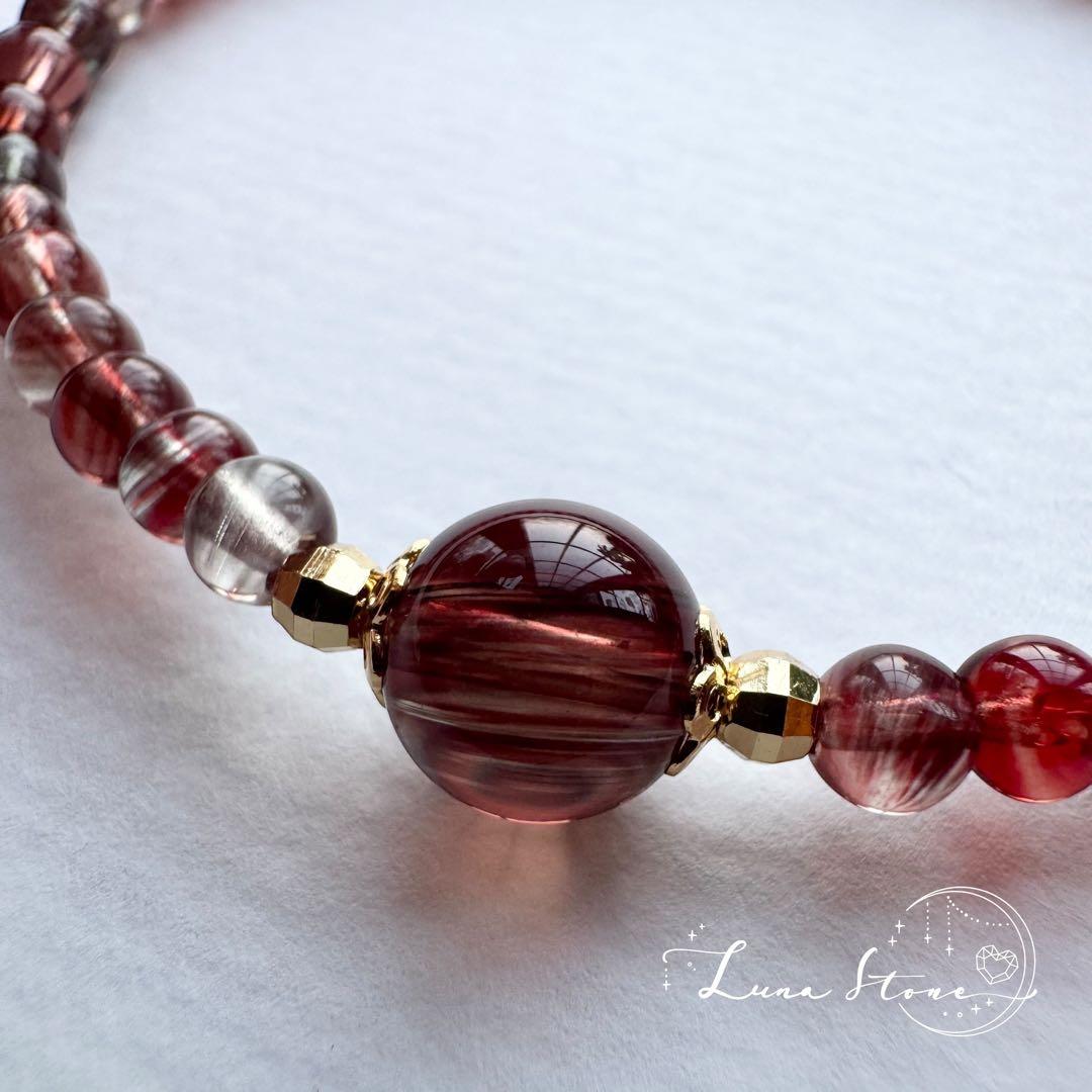 【ハイクオリティ アンデシン】光で変わる幻想的な彩り 天然石 ブレスレット