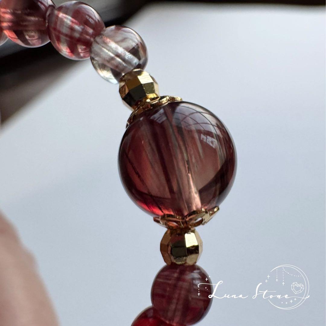 【ハイクオリティ アンデシン】光で変わる幻想的な彩り 天然石 ブレスレット