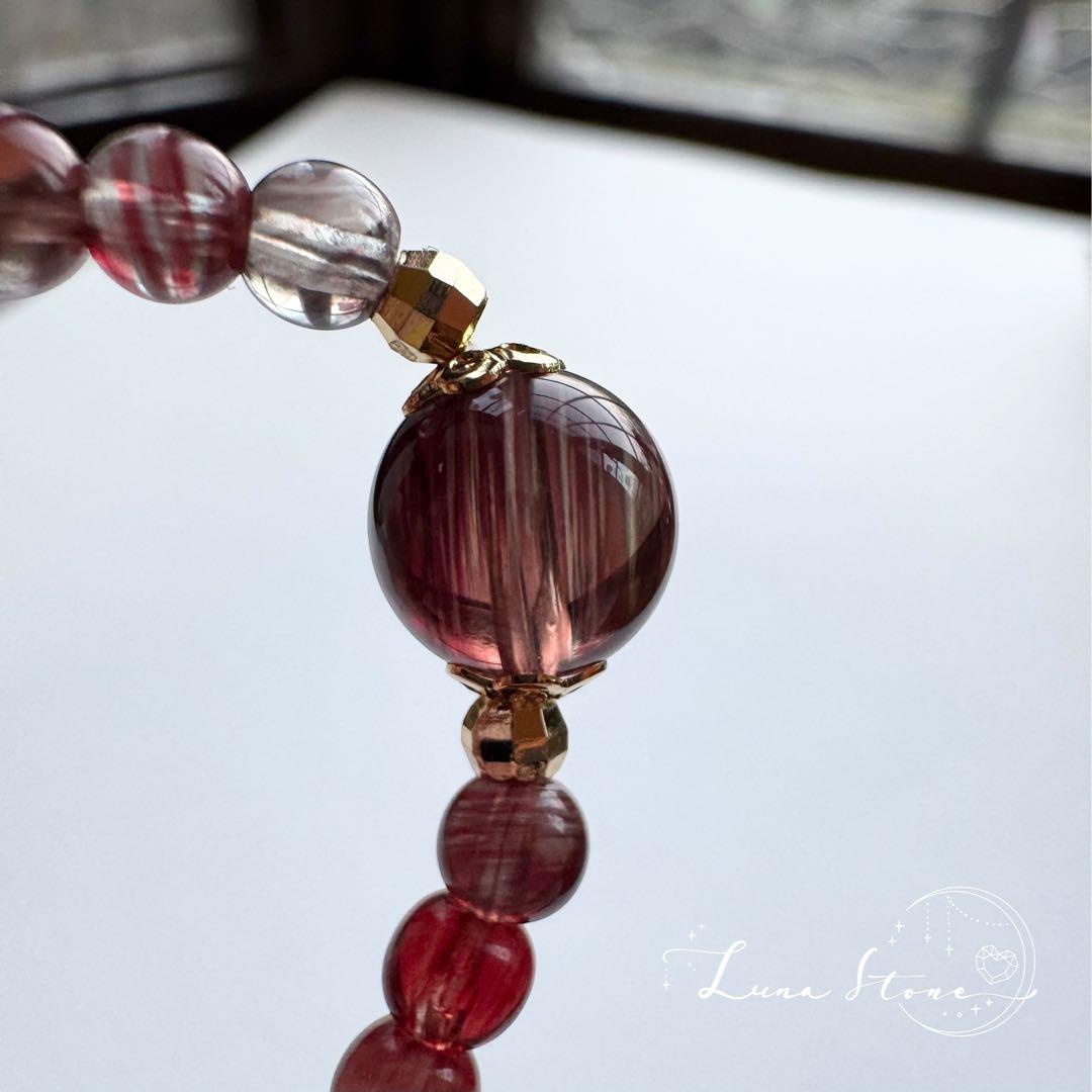 【ハイクオリティ アンデシン】光で変わる幻想的な彩り 天然石 ブレスレット