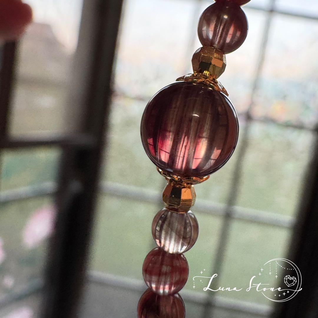 【ハイクオリティ アンデシン】光で変わる幻想的な彩り 天然石 ブレスレット