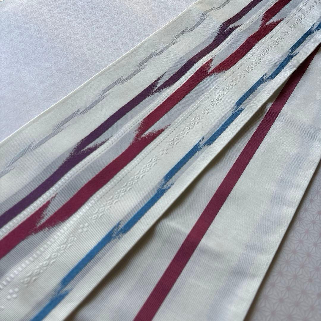 OB78本場筑前博多織小袋帯(半幅帯) 椿 本袋　正絹　新品