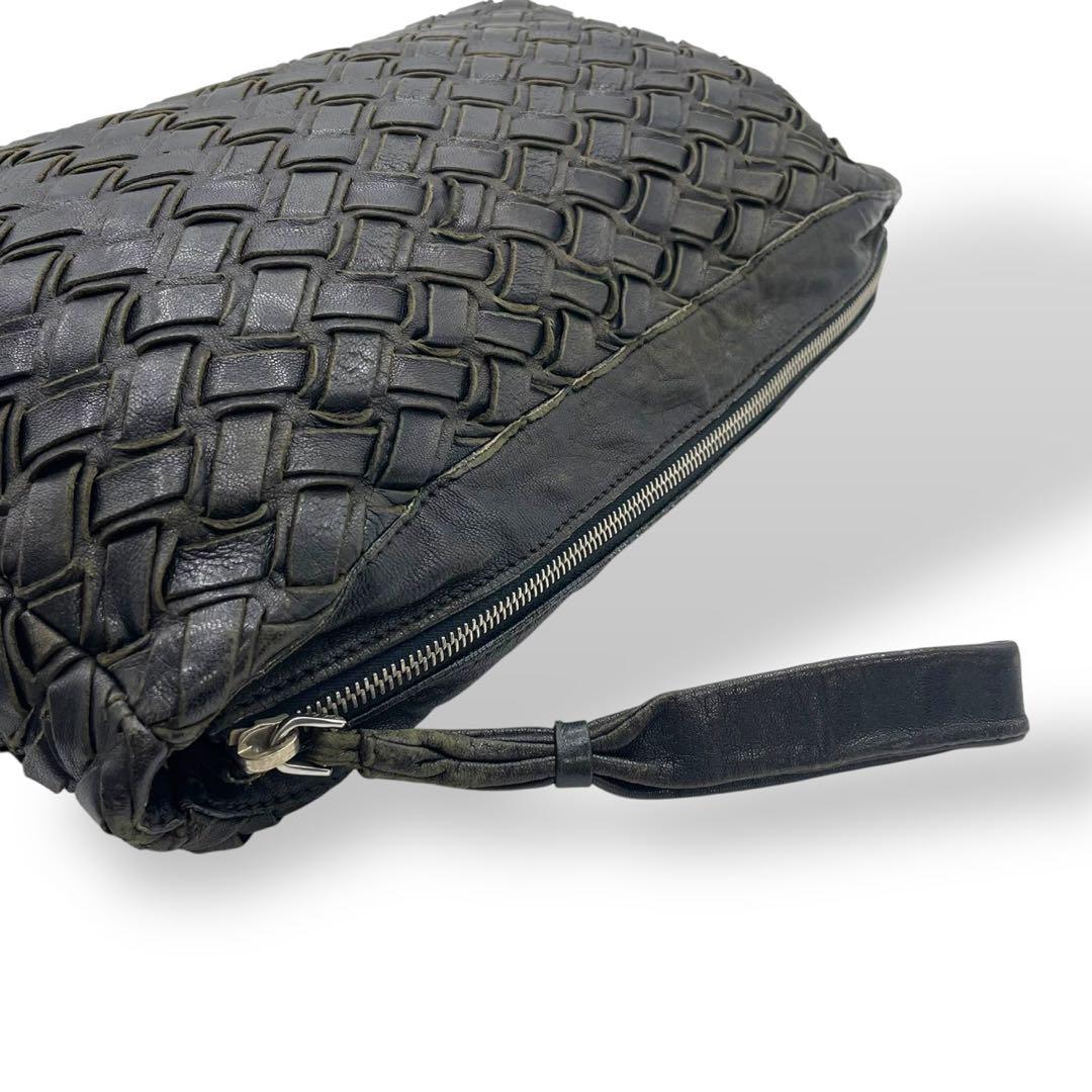 00s archive MIUMIU 希少　クラッチバッグ　イントレ　レザー　黒