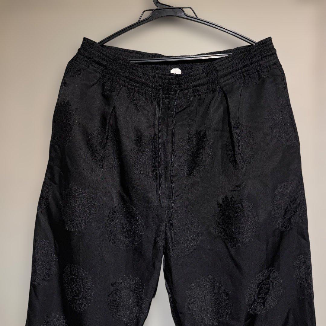 DELUXE x EVISEN メンズ ブラック サテン セットアップ XL