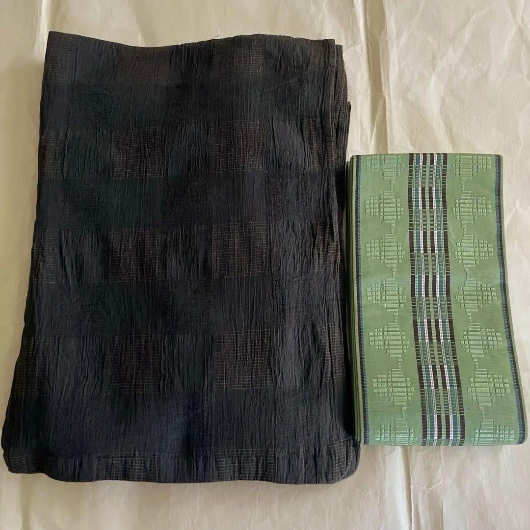 綿麻浴衣と半巾帯セット