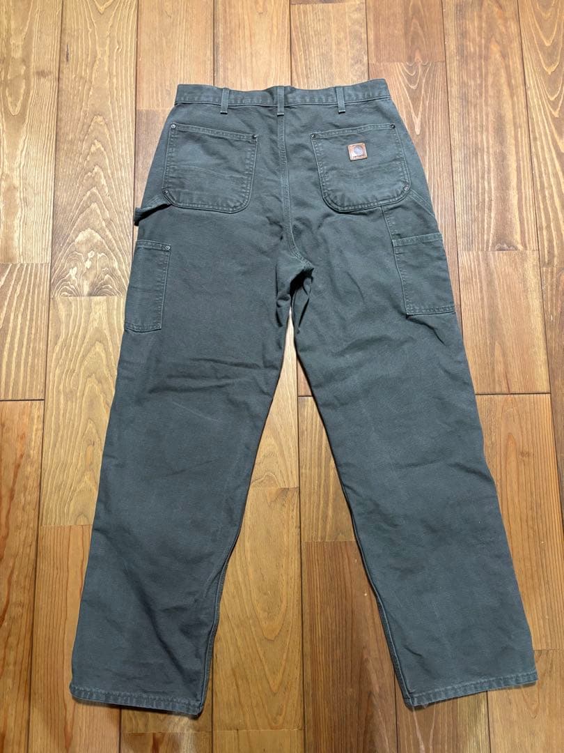 h*K様 Carharttダブルニー B136 MOS W34 L32　Lサイズ