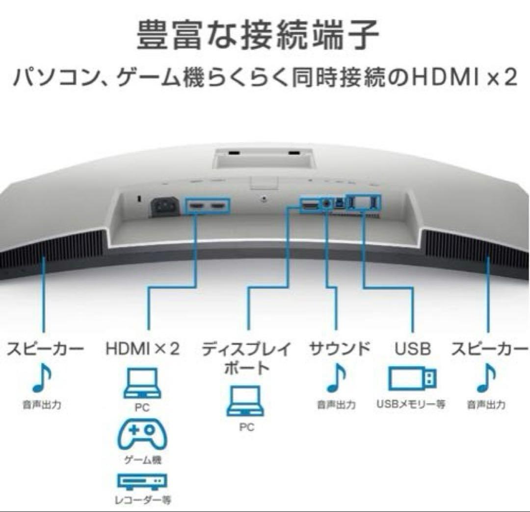 Dell S3221QS 31.5インチ 曲面 4K モニター ディスプレイ