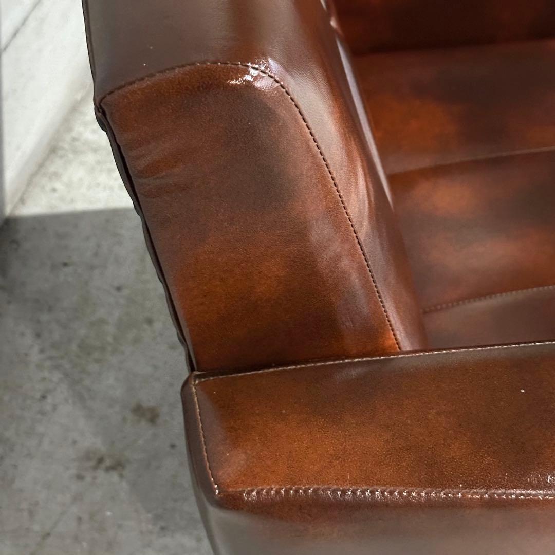 ✦70s✦ ヴィンテージ ソファー ダイヤステッチ レトロ 喫茶店スタイル　合皮