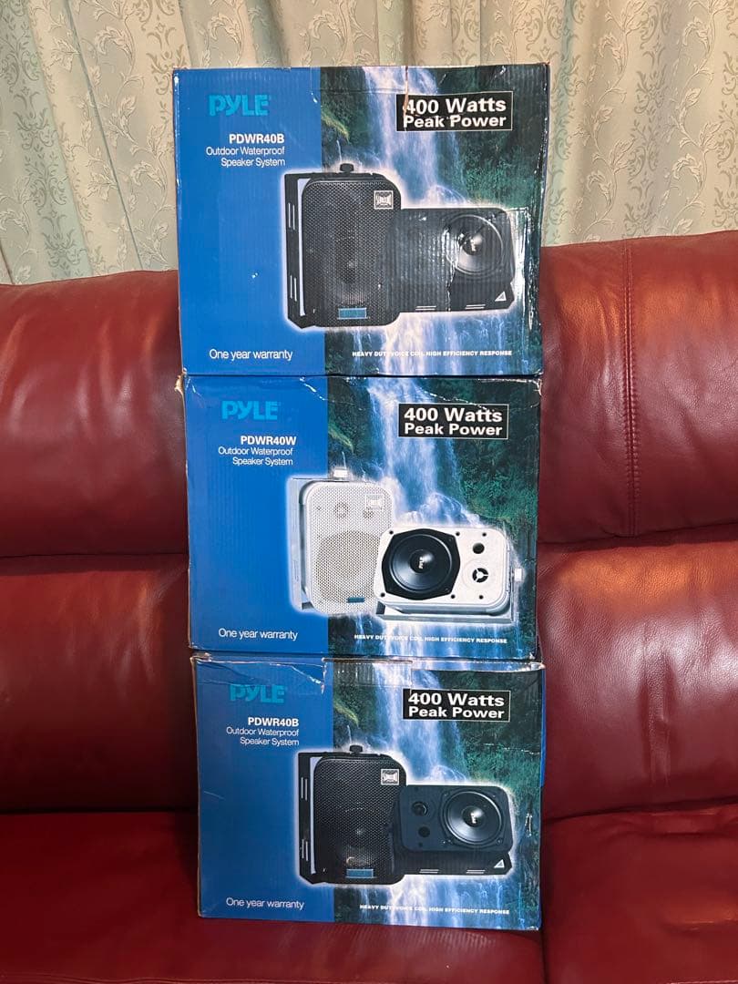 PYLE スピーカー PDWR40W 400W 合計3個セット　￼￼箱付き￼