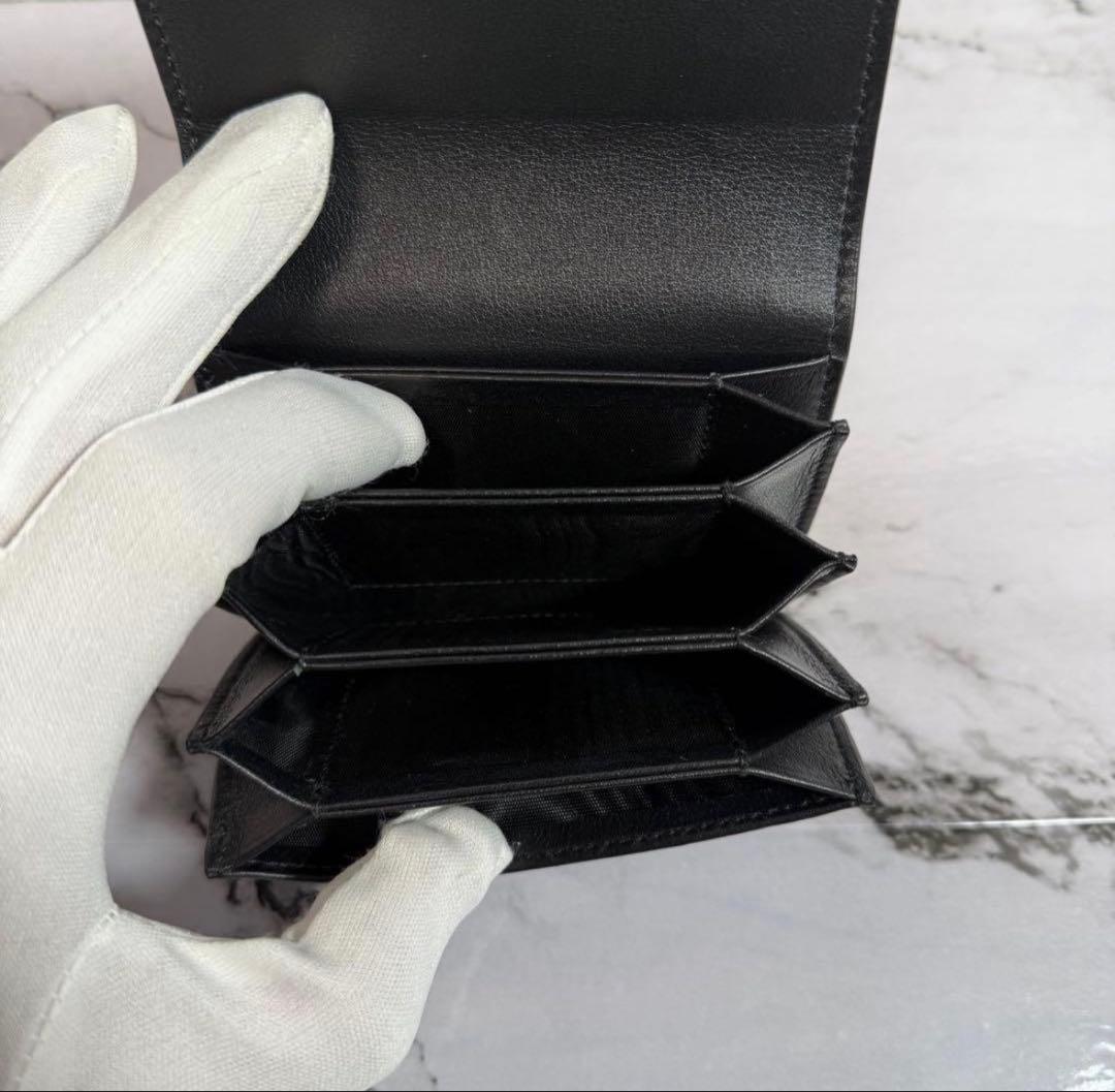 SAINT LAURENT ブラックレザー名刺入れ