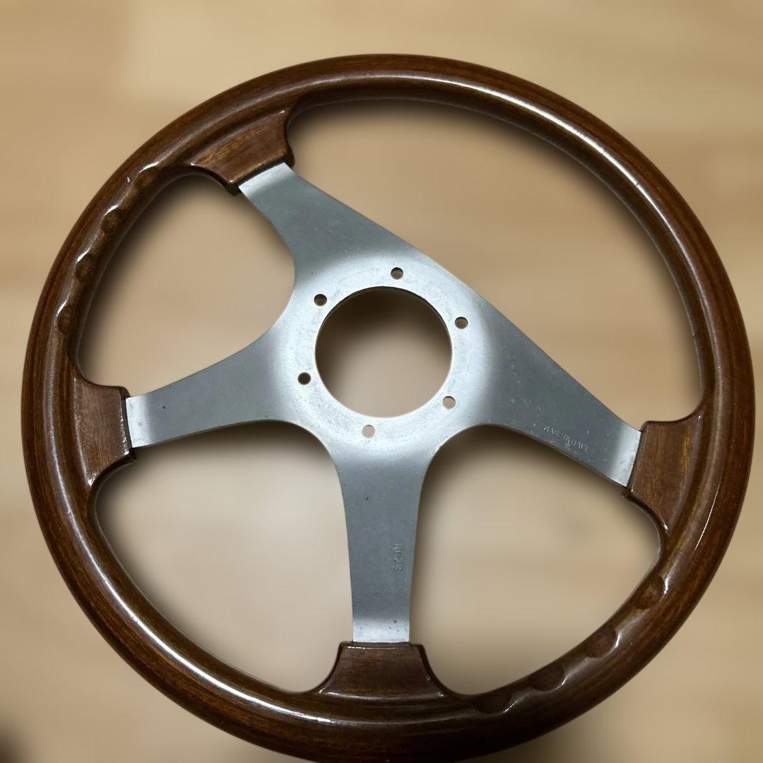 PERSONAL ウッドステアリング 4本スポーク　TOYOTAエンブレム