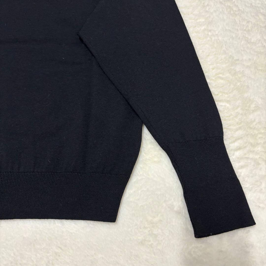 クリスチャンディオール　ウール100% 長袖ニットセーター　ブラックM（E1