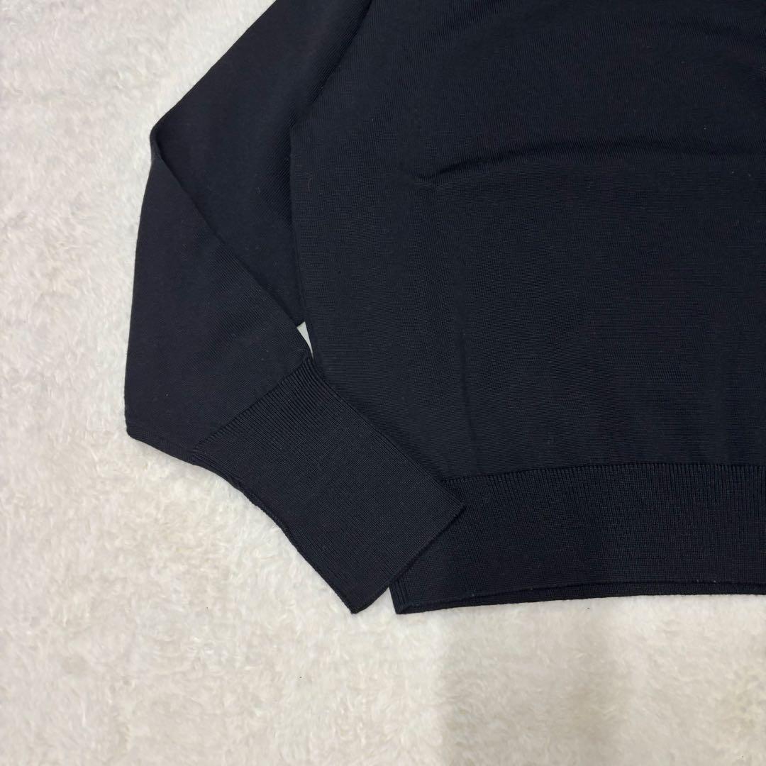 クリスチャンディオール　ウール100% 長袖ニットセーター　ブラックM（E1