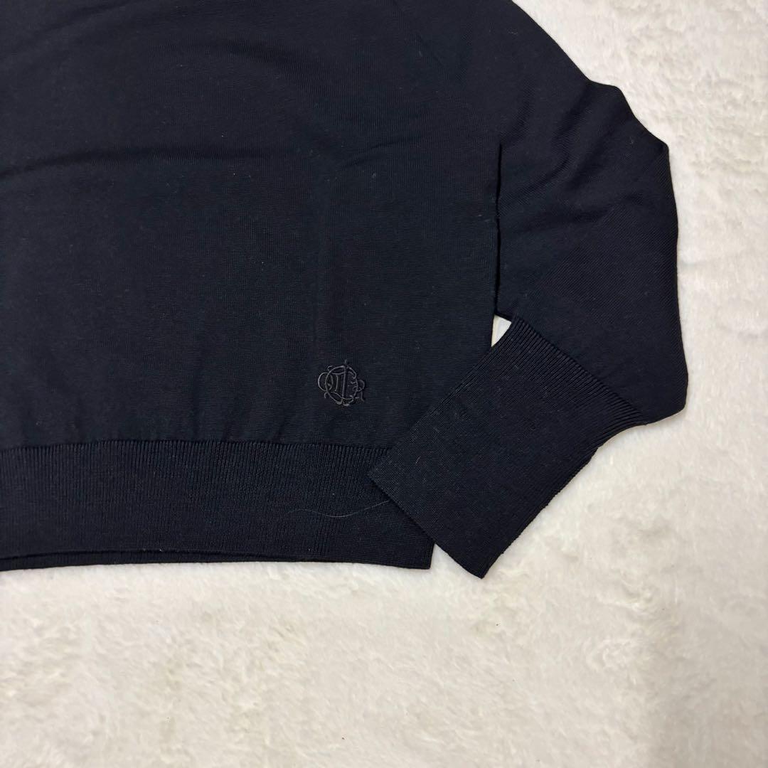 クリスチャンディオール　ウール100% 長袖ニットセーター　ブラックM（E1