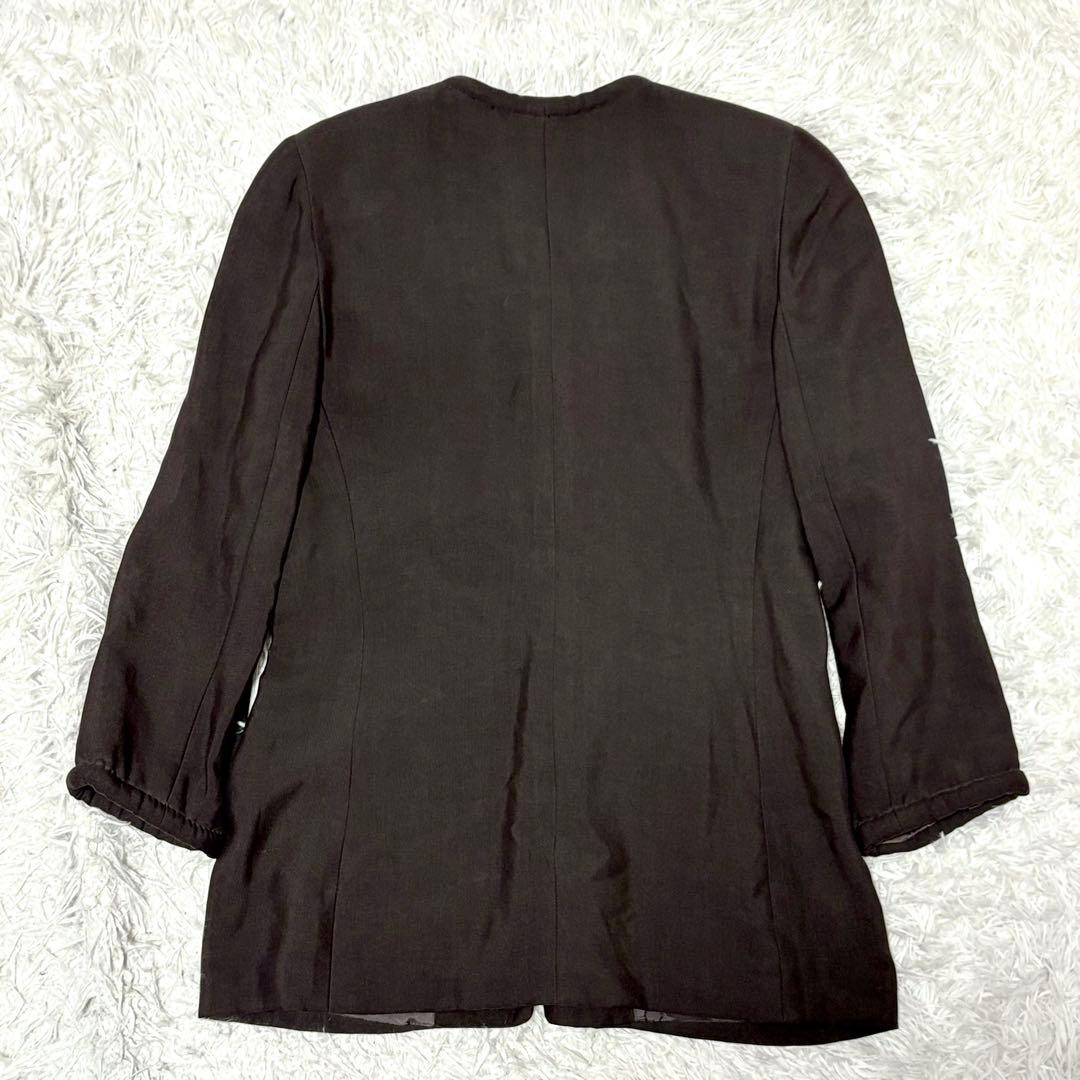 【極美品】ジョルジオアルマーニ　ノーカラージャケット　テーラードジャケット　 L
