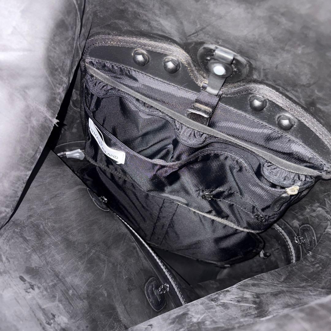 ストーンアイランド　リュック　ロールトップ　黒