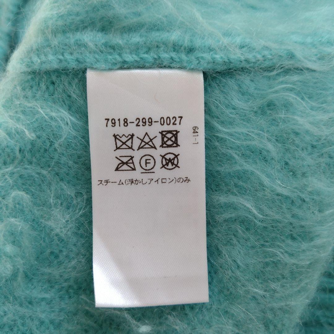 人気✨BLAMINK カシミヤ100%ニットベスト　ファー　ライトブルー