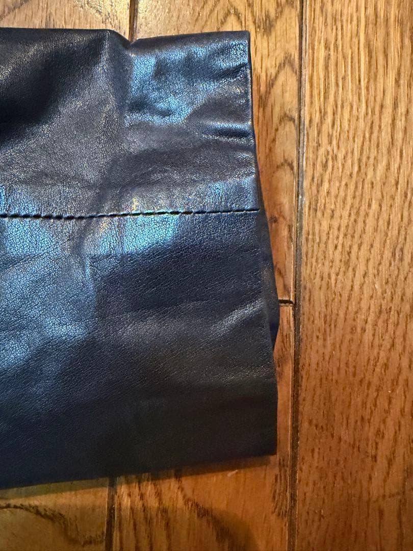 豪華なファー襟レザーロングコート　取り外し可ラビット裏地付　カネマツ　女優コート