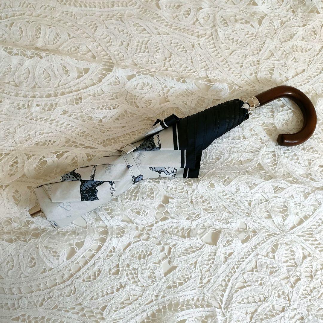 新作 Aquascutum アンティーク犬図鑑 晴雨兼用傘 折りたたみ傘 UV