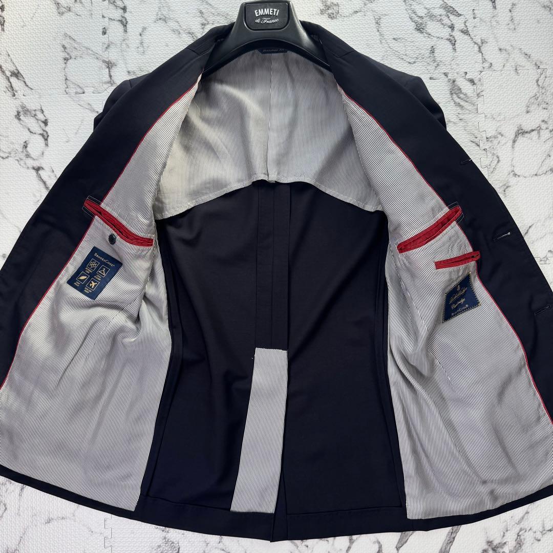 極美品◎ブルックスブラザーズ　テーラードジャケット　銀ボタン　紺ブレ　モヘヤ混