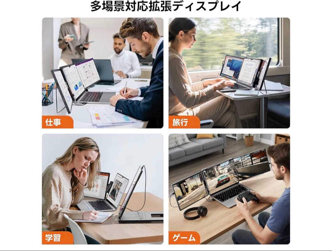 デュアルモニター Omiodo 14インチ トリプルモニター FHD