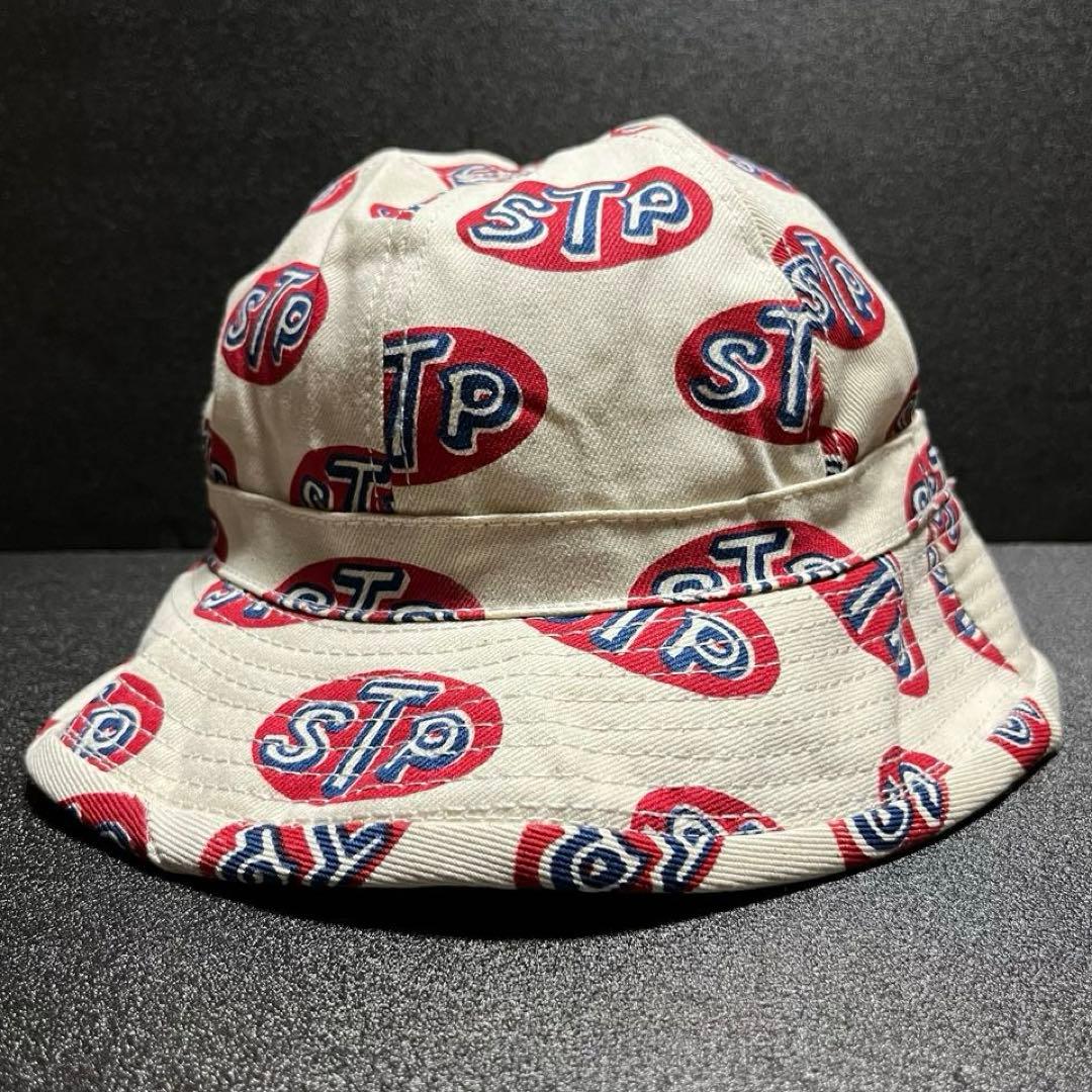 stp USA製 総柄ハット デッドストック品 バイカー made in usa