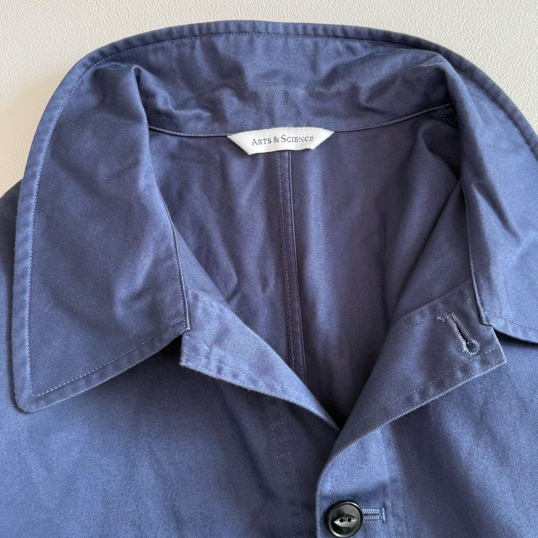 美品　アーツアンドサイエンス　フレンチ　ワークジャケット　ネイビー　3