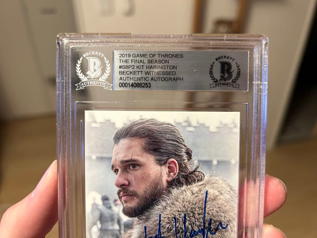 ジョン・スノウ 直筆サインカード ゲームオブスローンズ キット・ハリントン