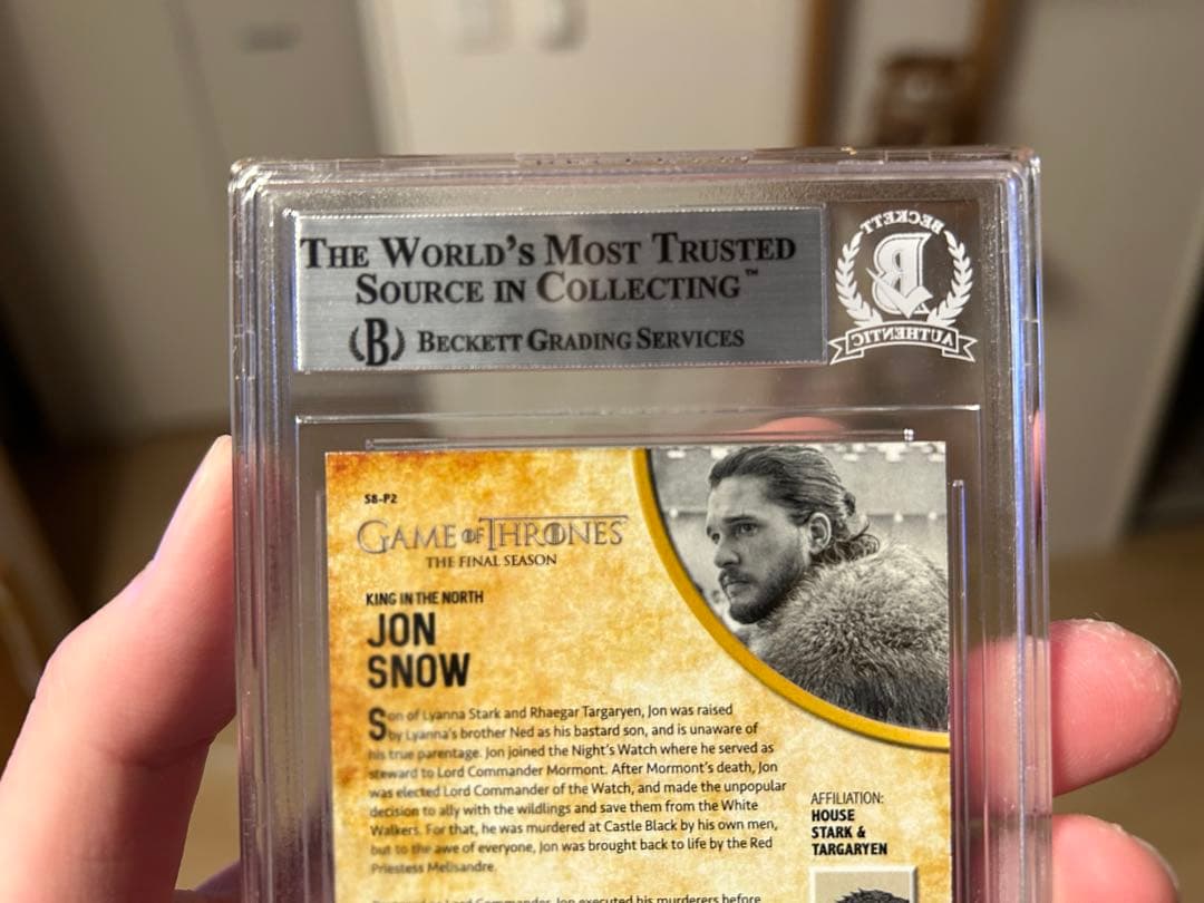 ジョン・スノウ 直筆サインカード ゲームオブスローンズ キット・ハリントン