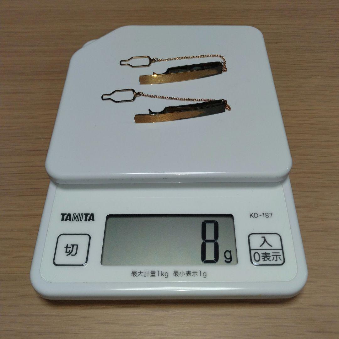 キ*コ様 K10　10金　ネクタイピン　8g　金製品　金細工　カフスボタン