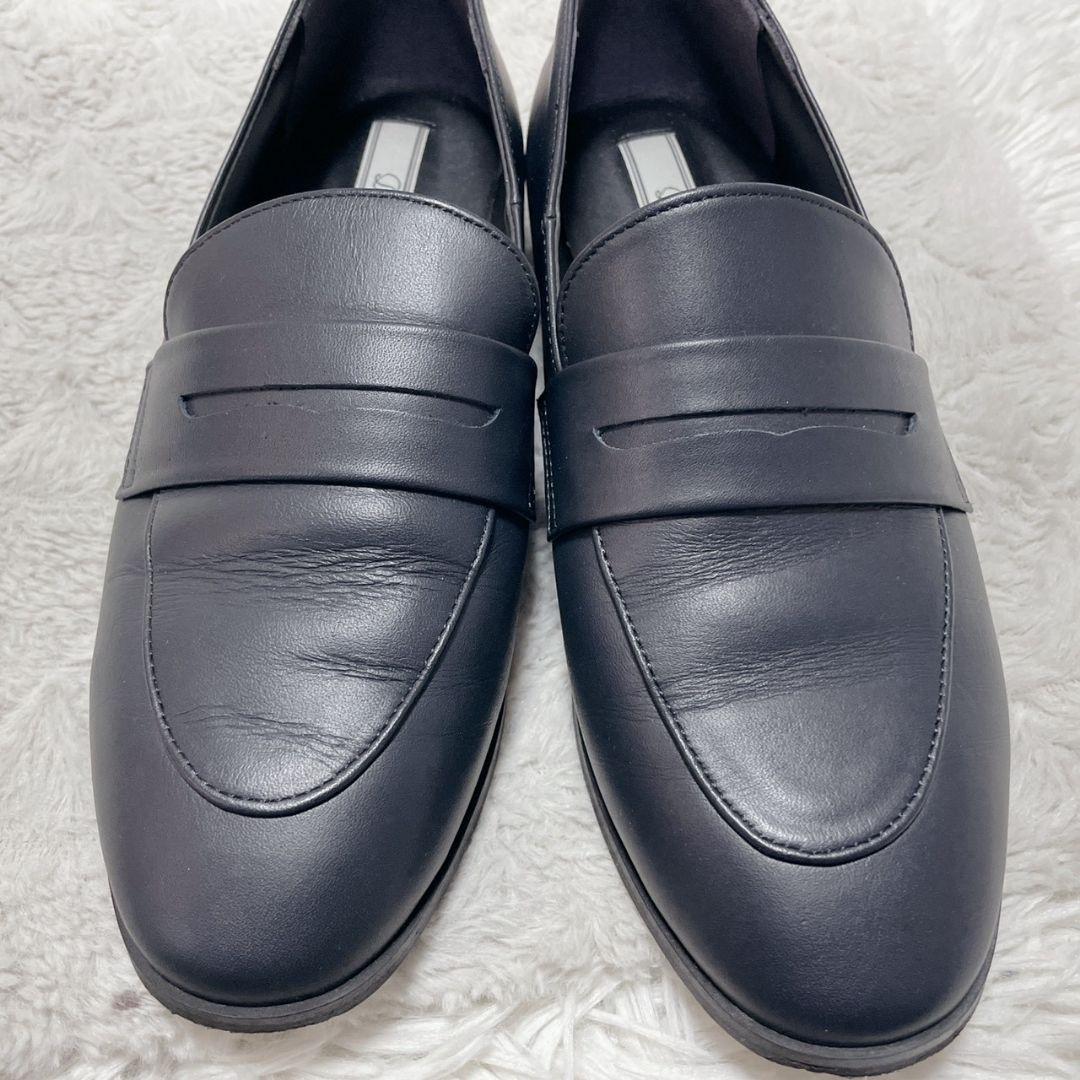 DHYANA ネイビー ローファー 24.0cm フォーマル レディース