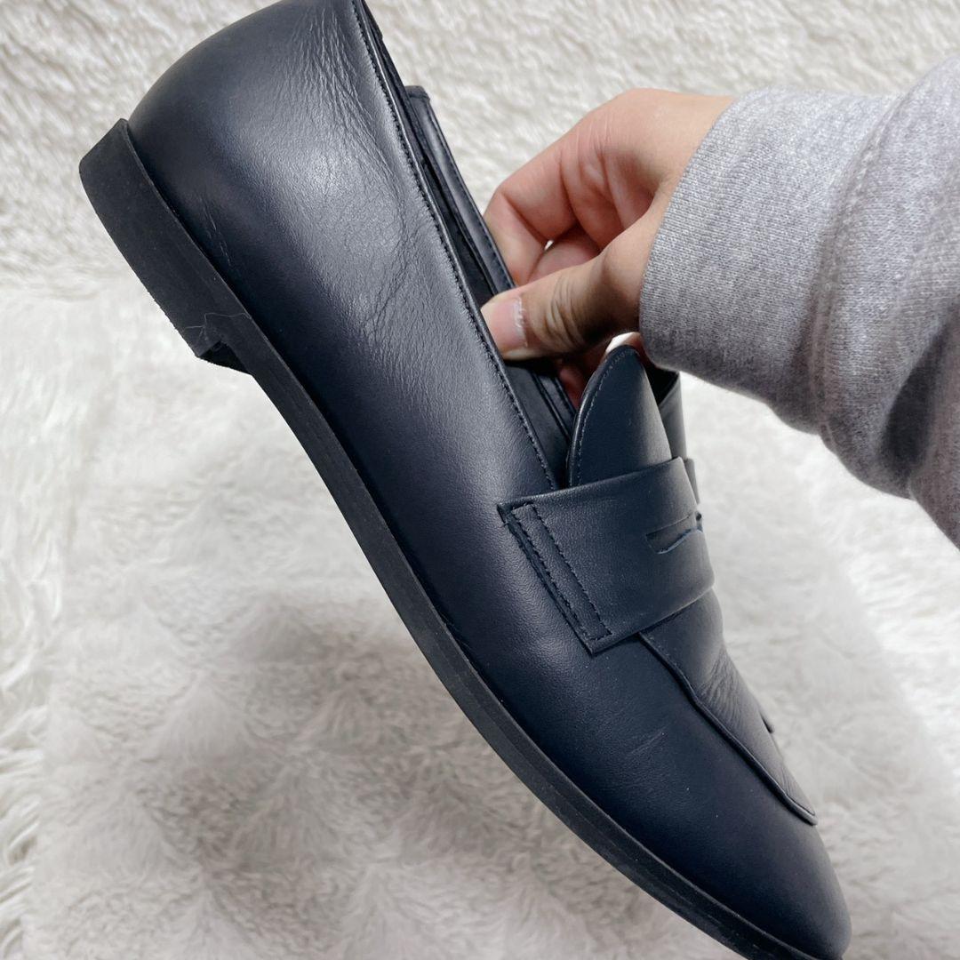 DHYANA ネイビー ローファー 24.0cm フォーマル レディース