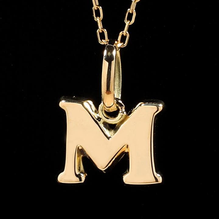 18金 イニシャル アルファベット ペンダント トップ ヘッド M m 新品