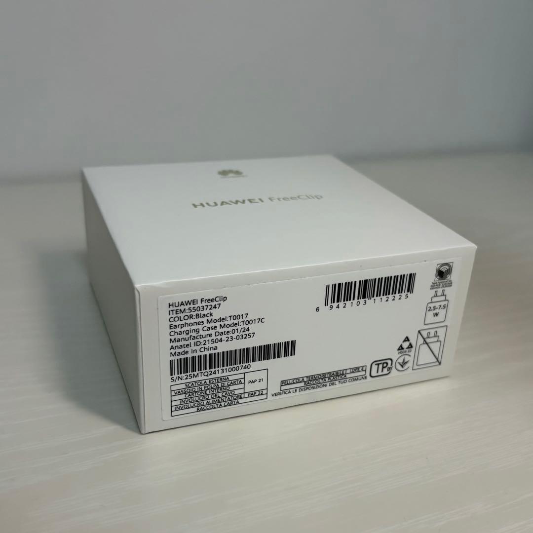 HUAWEI FreeClip ワイヤレスイヤホン ブラック