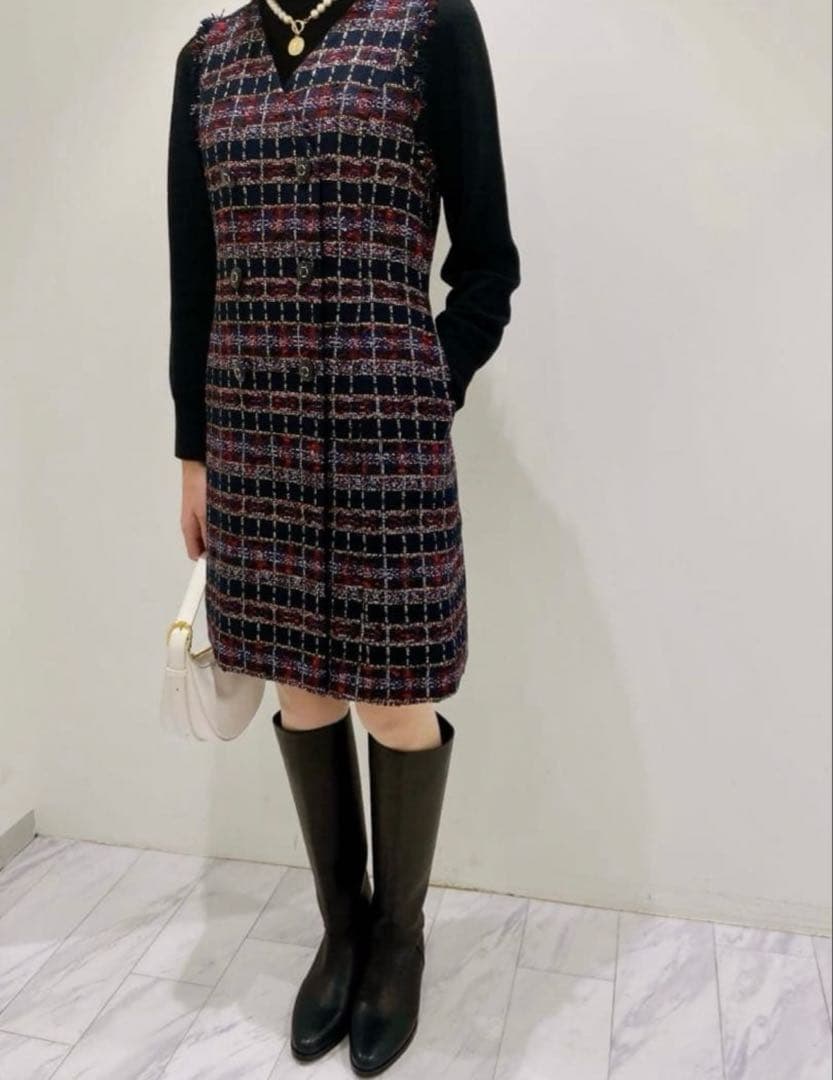 ♡ルルウィルビー MALHIA KENTチェックツイードワンピース♡