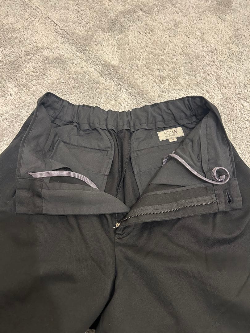 【美品】SEDAN ALL-PURPOSE 2タック チノスラックス M 黒