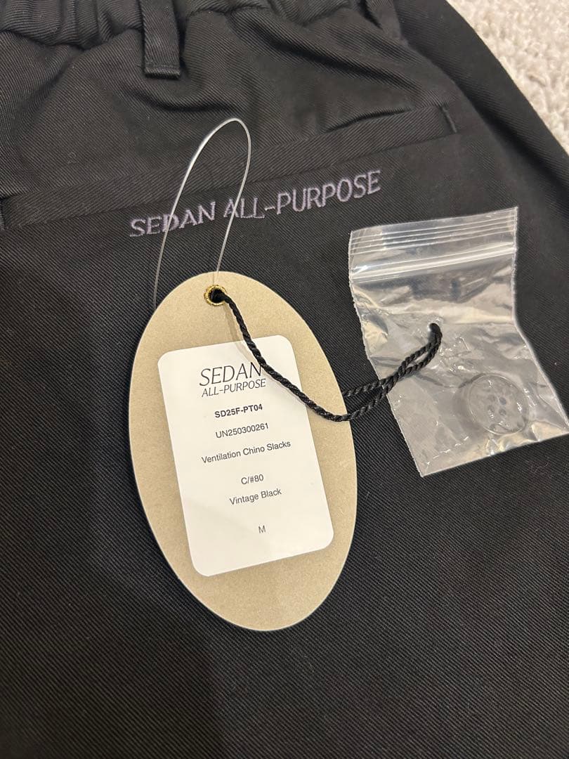 【美品】SEDAN ALL-PURPOSE 2タック チノスラックス M 黒