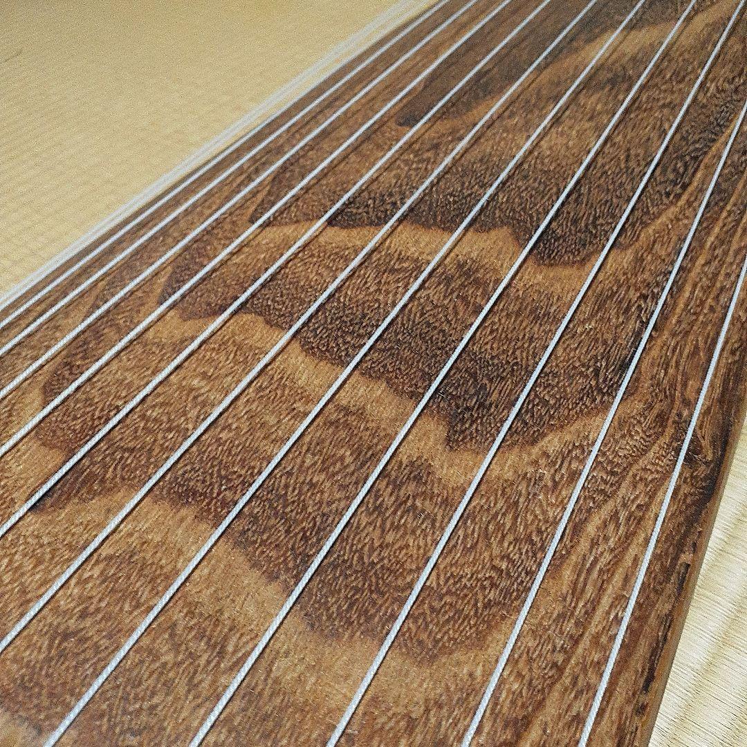 伝統的な木製琴 すだれ彫りナイロン弦付き 専用袋付き送料無料