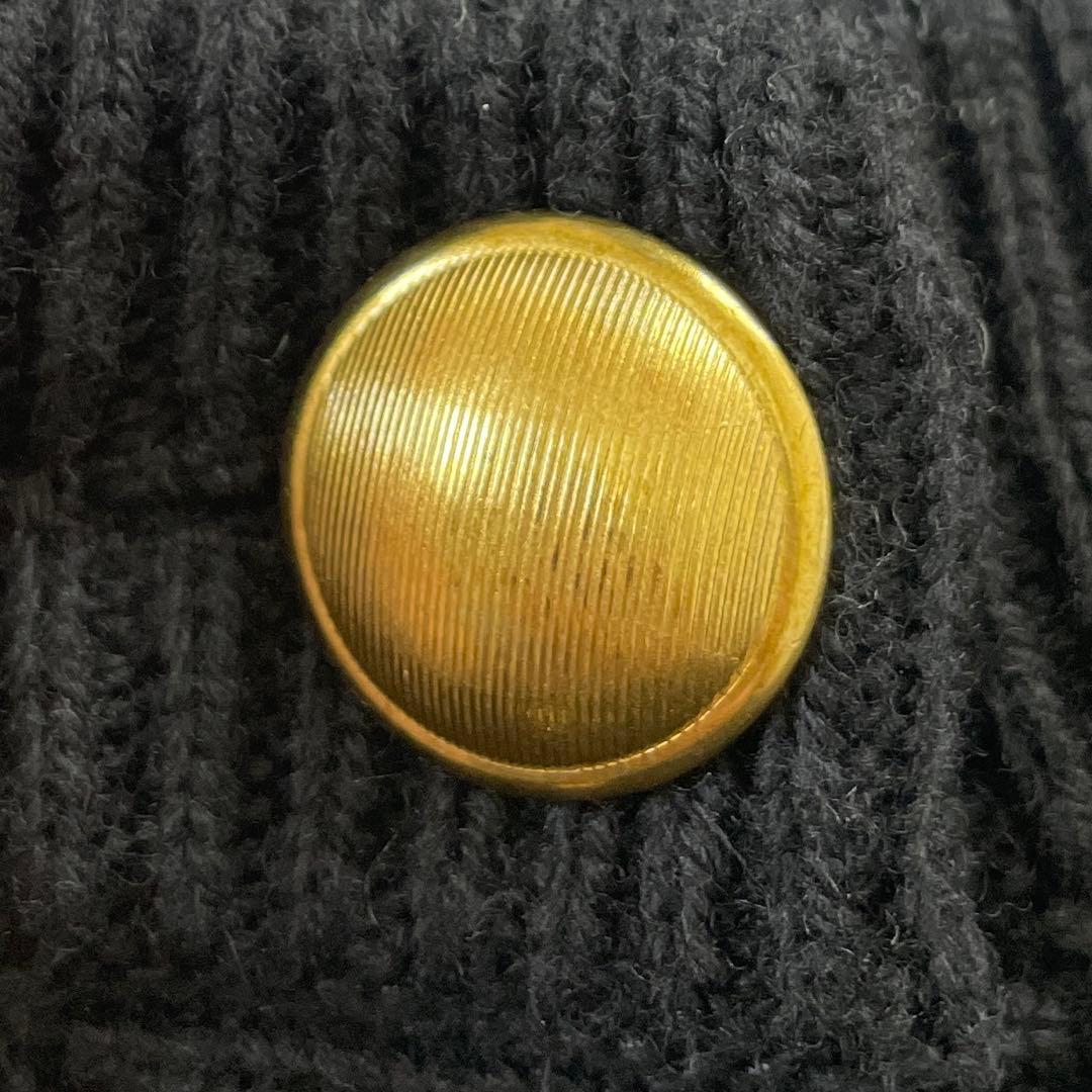 FRAMeWORK メタルボタン2wayカーディガン ウール100 ブラック