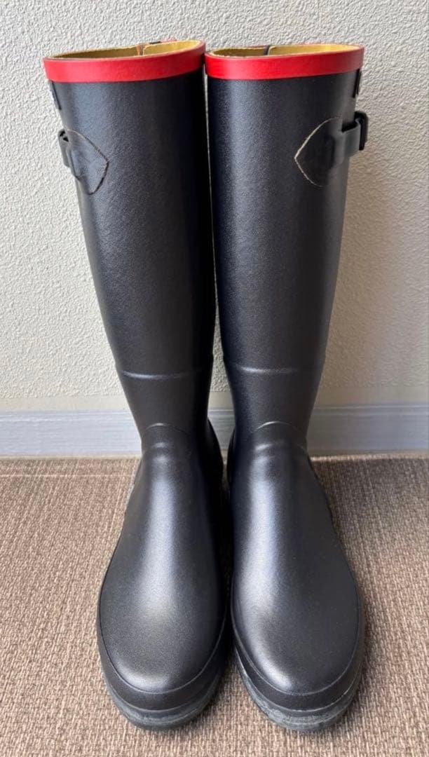 【しんママ】AIGLE☆エーグル☆ネイビーレインブーツ/雨靴/長靴〜37〜