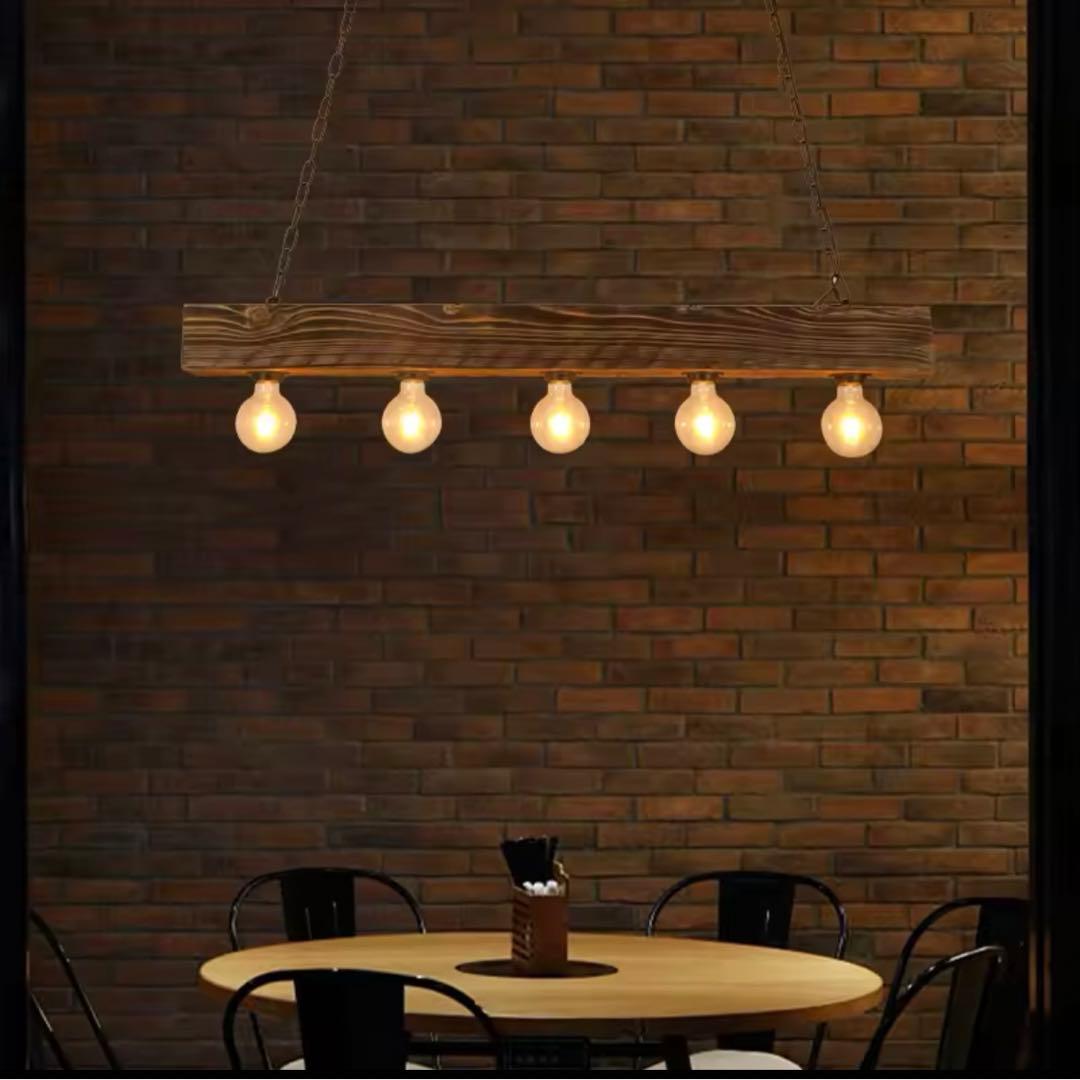 こゆきさん専用ヴィンテージ　ワイド　ウッド　ペンダントライト　インダストリアル