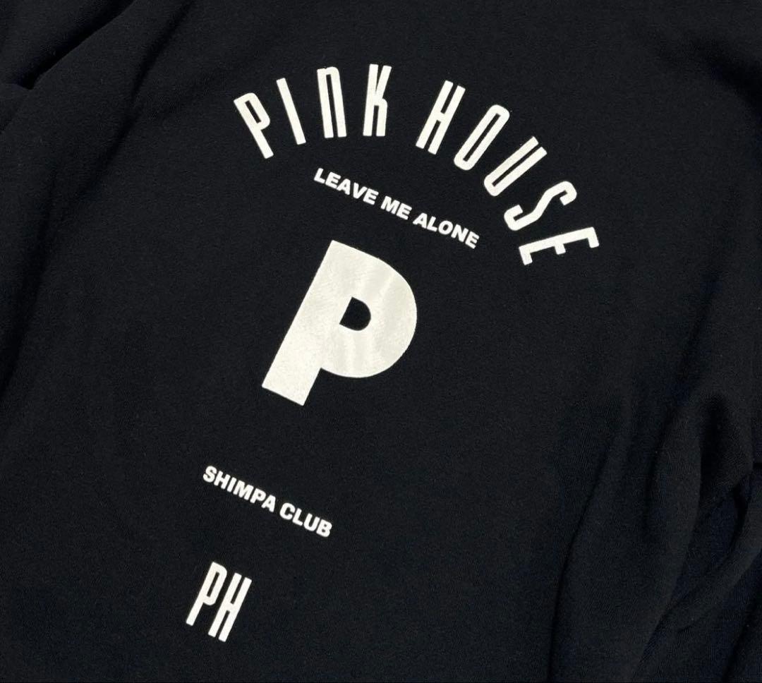 ピンクハウス いちごステッチレース使いパーカー ブラック フード Ｌ