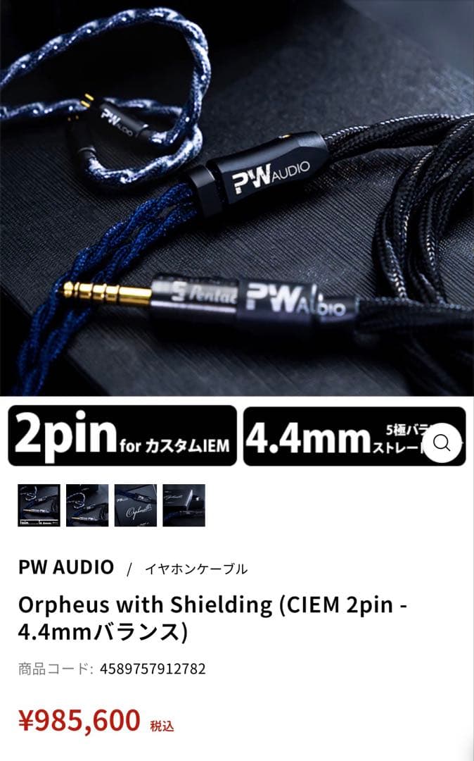 イヤホン PW AUDIO Orpheus with Shielding