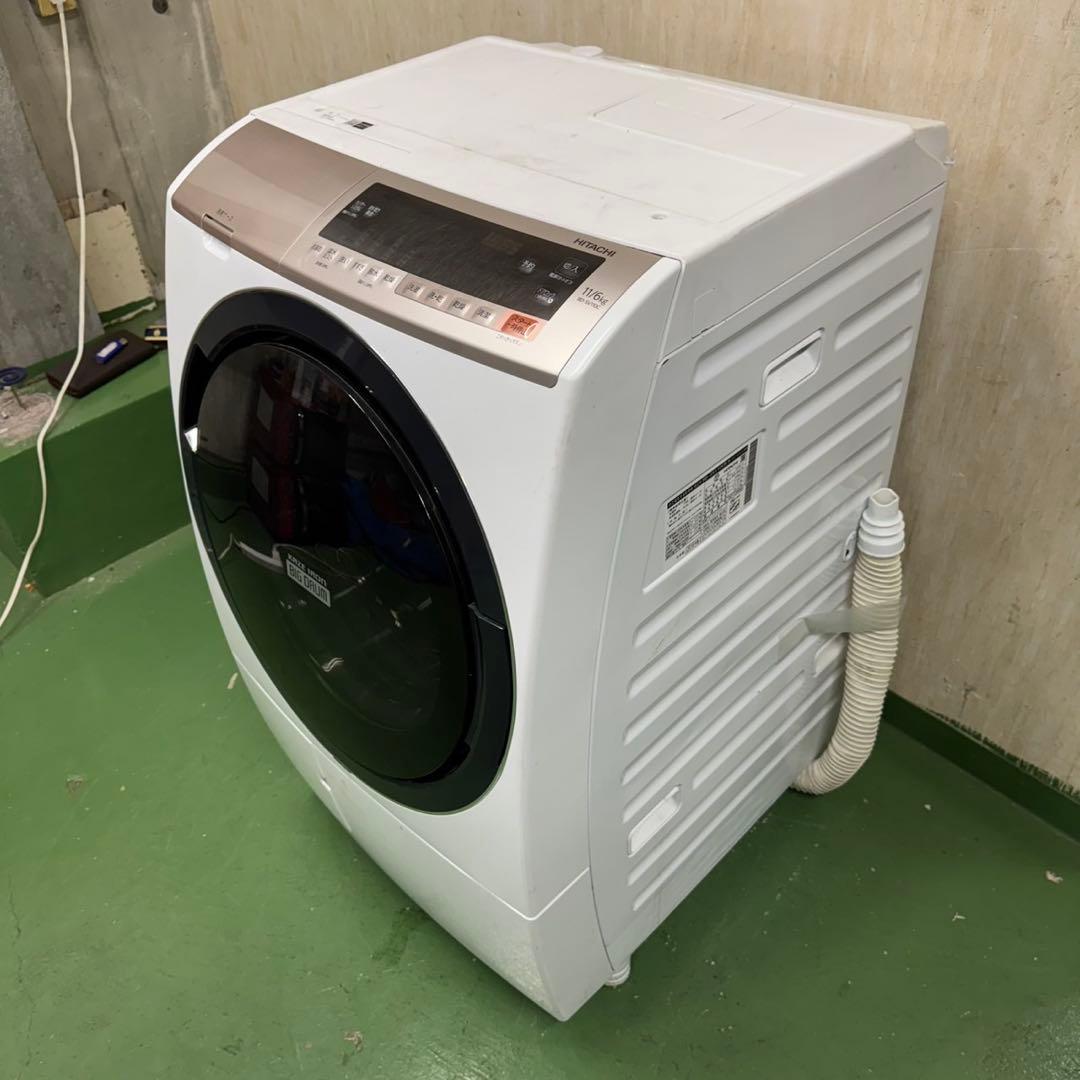 111 送料設置無料　日立　ドラム式洗濯機　11㌔洗濯　6㌔乾燥　冷蔵庫